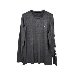 Spyder Men's L Standard Heather Long‎ Sleeve Rashguard, Black, Gorpcore